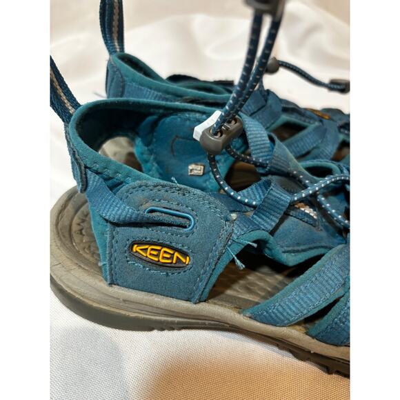 Keen Whisper Waterproof Trail Sandals Women's Size 5.5 Smoke Blue Hiking Read - Picture 9 of 11